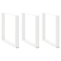 Salontafelpoten 3 st U-vormig 80x(72-73) cm staal wit - thumbnail
