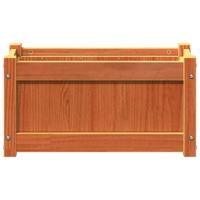 Plantenbakken 2 st cm massief grenenhout wasbruin - thumbnail