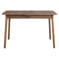 Zuiver Uitschuifbare Eettafel 'Glimps' Notenhout, kleur Bruin - thumbnail