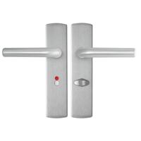 AXA Binnendeurbeslag Curve Klik kruk L toilet 63-8 Aluminium - thumbnail