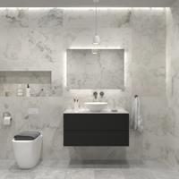 Badkamermeubelset Gliss Hermes 100 cm Mat Zwart Met Waskom Gliss Design - thumbnail