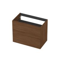 INK - Onderkast 2L A-sym Decor Tbv Grepen - 800x450x650 Mm - Warm Walnoot - thumbnail