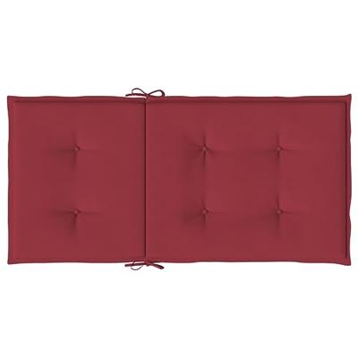 Tuinstoelkussens 4 st 100x50x3 cm oxford stof wijnrood