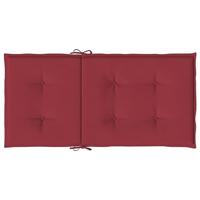 Tuinstoelkussens 4 st 100x50x3 cm oxford stof wijnrood - thumbnail