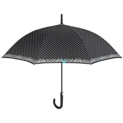 Perletti paraplu automatisch 102 cm microvezel zwart/wit