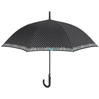 Perletti paraplu automatisch 102 cm microvezel zwart/wit - thumbnail
