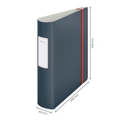 Ordner Leitz Cosy Active 180° 82mm PP A4 fluweel grijs | 6 stuks Ordner Leitz Cosy Active 180° 82mm PP A4 fluweel grijs | 6 stuks