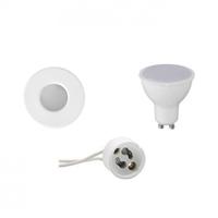 Waterdichte LED Inbouwspot Set GU10 - Mat Wit - 8W Warm Wit 3000K - thumbnail