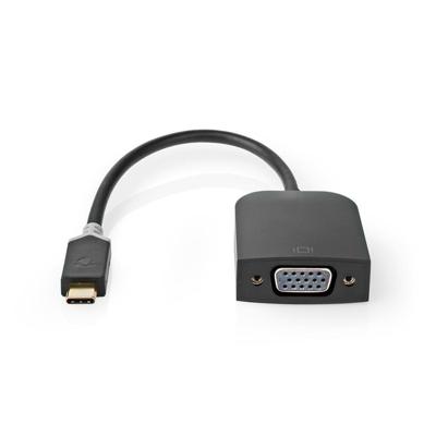 Nedis USB-C-adapterkabel | Type-C Male - VGA Female | 0,2 m | Antraciet