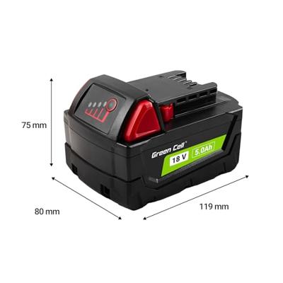 Green Cell M18 B5 4932430483 GC-PTML18V5 Gereedschapsaccu 18 V 5.0 Ah Li-ion