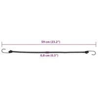 VidaXL Spanelastieken met reflecterende strips en haken 50 st 59 cm - thumbnail