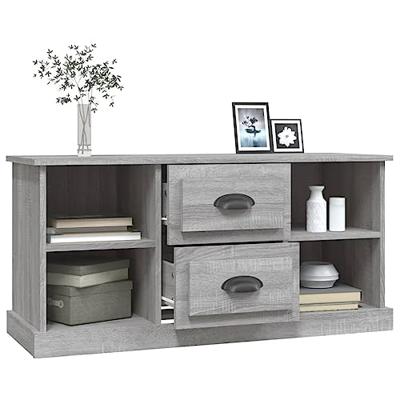 Tv-meubel 99,5x35,5x48 cm bewerkt hout grijs sonoma eikenkleur