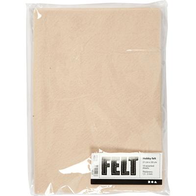 Creativ Company Hobbyvilt licht beige a4, 10 vellen