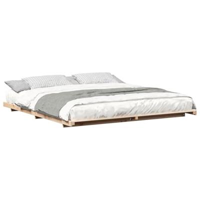 Bedframe Bruin 180 x 210 cm Massief grenenhout