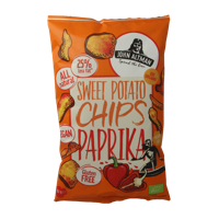 Zoete aardappel chips paprika bio 90 Gram - thumbnail