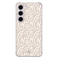 Samsung Galaxy S23 Plus shockproof hoesje - Ivory abstraction - thumbnail