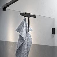 Handdoekhaak Voor Douchecabine Tiger Caddy 6-8 mm Dubbel Zwart - thumbnail