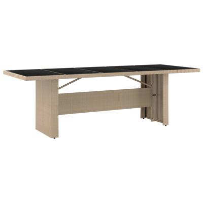 9-delige Tuinset met kussens poly rattan beige