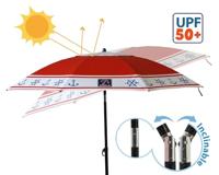 Strandparasol Rood Ø 180 cm SPF50+ Anker - thumbnail