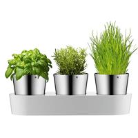 WMF Herb Garden set 3-pcs. Gourmet Plantenpot Vrijstaand Roestvrijstaal Roestvrijstaal, Wit Binnen - thumbnail