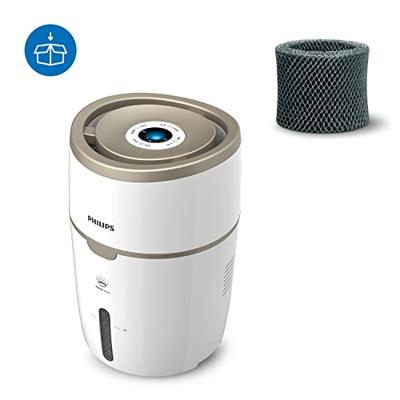 Philips hu4816/10 series 2000 luchtbevochtiger 4l wit/champagne