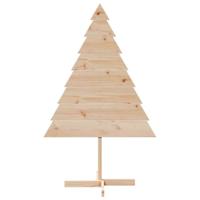VidaXL Kerstdecoratie kerstboom 150 cm massief hout - thumbnail