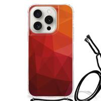Shockproof Case voor iPhone 15 Pro Polygon Red - thumbnail