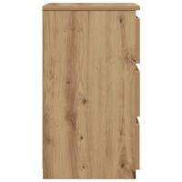 Nachtkastje 40x35x62,5 cm bewerkt hout artisanaal eikenkleur - thumbnail