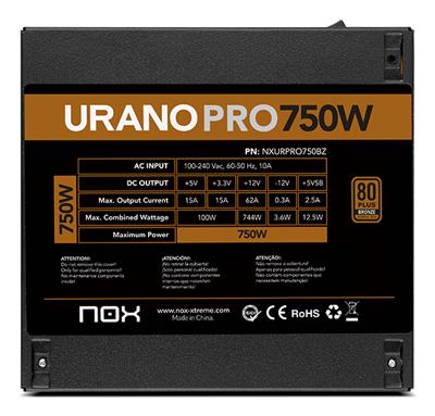Voedingsbron Nox-Xtreme NXURPRO750BZ ATX 750 W 80 Plus Bronze