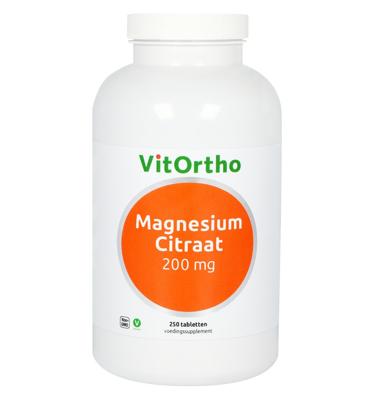Vitortho Magnesium Citraat Tabletten 200mg 250st Vitortho Magnesium Citraat Tabletten 200mg 250st