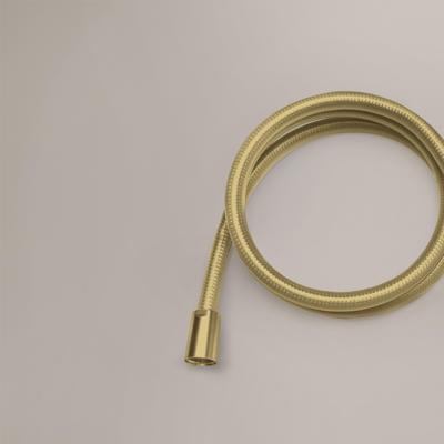 Doucheslang Hotbath Archie Gewapend Met Transparante Kunststof Mantel Geborsteld Messing PVD