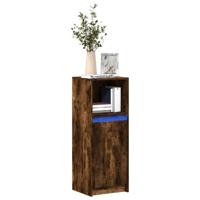 Dressoir met LED 38x34x100 cm bewerkt hout gerookt eikenkleurig - thumbnail