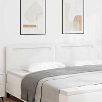Hoofdbord met LED -striplichten Wandgemonteerd Wit 200 cm PVC - thumbnail