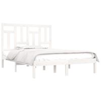 Bedframe massief hout wit 120x190 cm - thumbnail