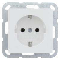 Gira System 55 contactdoos inbouw, 1-voudig, randaarde polarwit - 66.051.42 - thumbnail