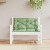 VidaXL Tuinbankkussens 2 st bladpatroon 100x50x7 cm stof - thumbnail