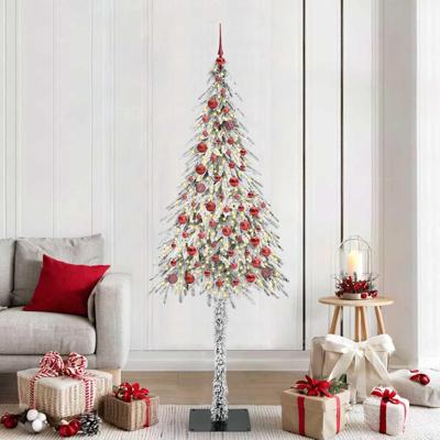 VidaXL Kerstboom met 300 led met standaard wit 210 cm pe en staal