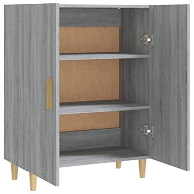 Dressoir 70x34x90 cm bewerkt hout grijs sonoma eikenkleurig Dressoir 70x34x90 cm bewerkt hout grijs sonoma eikenkleurig