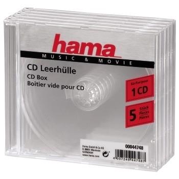 Hama CD doosje 5-pack Audio accessoire Transparant