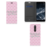 Nokia 5.1 (2018) Design Case Flowers Pink DTMP - thumbnail