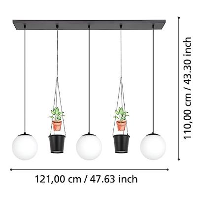 Eglo HanglampRondo 3 met glazen bollen - 900512