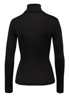 Dames ski ondergoed HANRO Wol & Zijde turtle neck shirt Zwart 071423 - thumbnail
