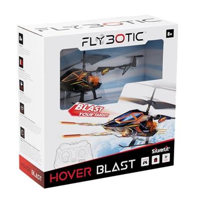 Op afstand bestuurbare helikopter - FLYBOTIC - Helico Hover Blast - 23 cm - oranje en zwart - 8 jaar