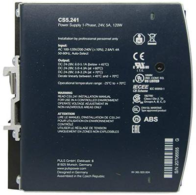 PULS DIMENSION CS5.241 DIN-rail netvoeding 24 V/DC 5 A 120 W Aantal uitgangen:1 x Inhoud 1 stuk(s)