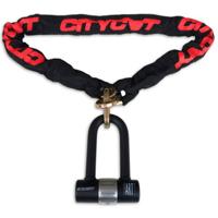Citycat kettingslot art*** 120 x 10mm. met loop en mini beugelslot - thumbnail