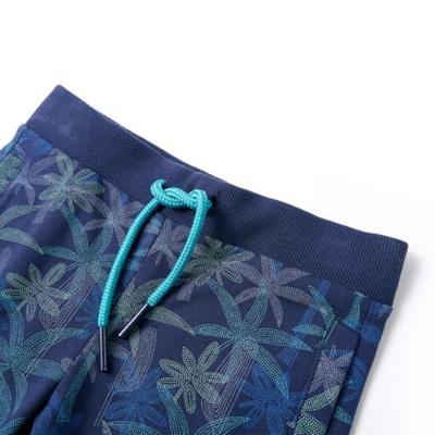 Kindershorts met trekkoord 116 marineblauw - thumbnail