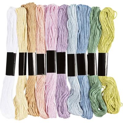 Creativ Company Borduurgaren, dikte 1 mm, pastelkleuren, 10x8 m/ 1 doos Creativ Company Borduurgaren, dikte 1 mm, pastelkleuren, 10x8 m/ 1 doos