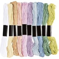 Creativ Company Borduurgaren, dikte 1 mm, pastelkleuren, 10x8 m/ 1 doos - thumbnail