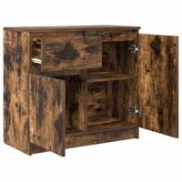 Dressoir met lade 71x35x65 cm spaanplaat gerookt eikenkleurig - thumbnail