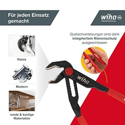 Wiha Waterpomptang Classic met drukknop | 180mm/7" - 26764 - 26764